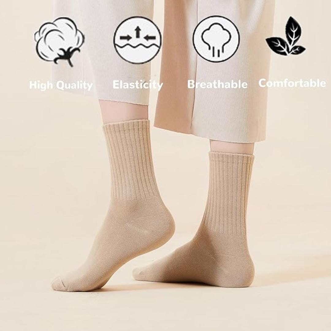 3 pairs crew socks for womens,Casual Athletic Socks Thin Calf Socks For Women, Casual thin Socks and cozy socks 5-9