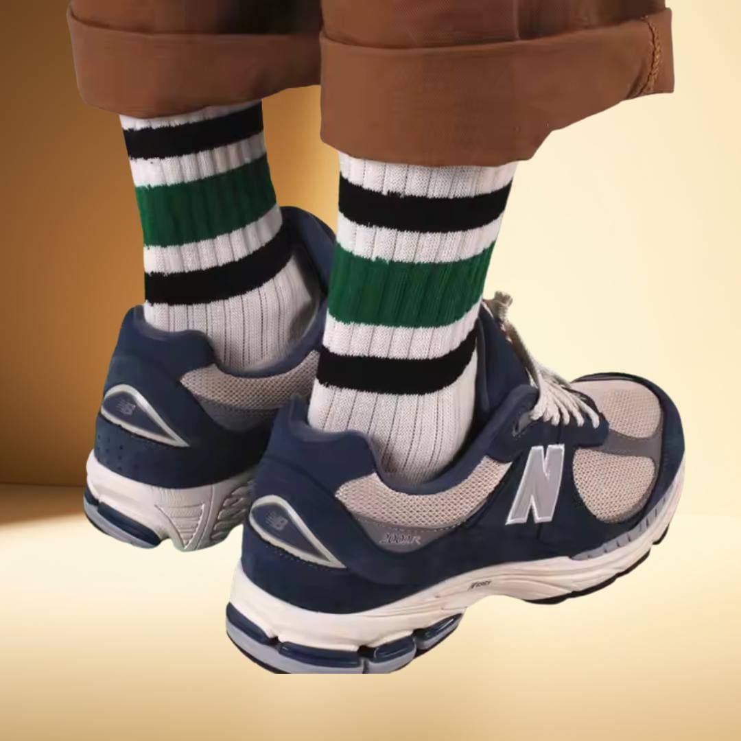 Retro Stripe Socks – Vintage Crew Socks for Women & Men – Unisex Cozy Fall Style – gift socks for him or her – funky colorful socks unisex