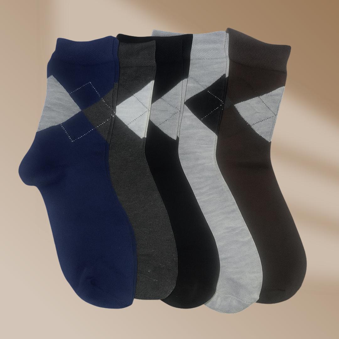 5 Pairs colorful socks, Men's Socks, Cotton Fun Colorful Striped Casual Dress Socks, Funky Designed Fancy, Cotton Socks, Gift, Father Gift