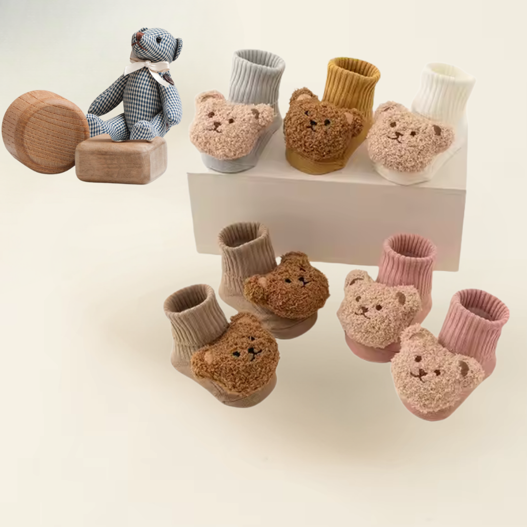 Cute Unisex Baby Socks - Cartoon Bear