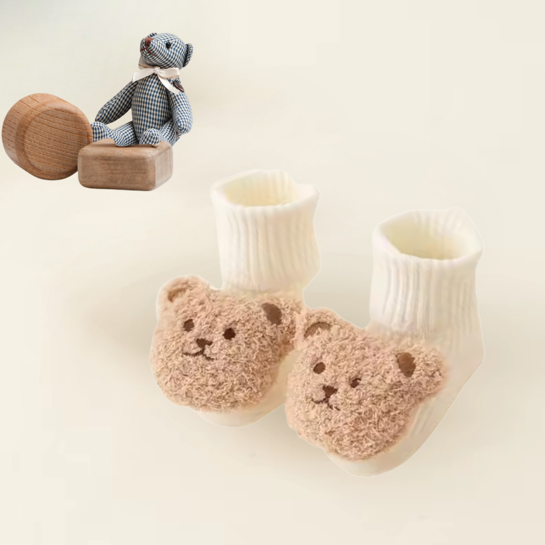 Cute Unisex Baby Socks - Cartoon Bear