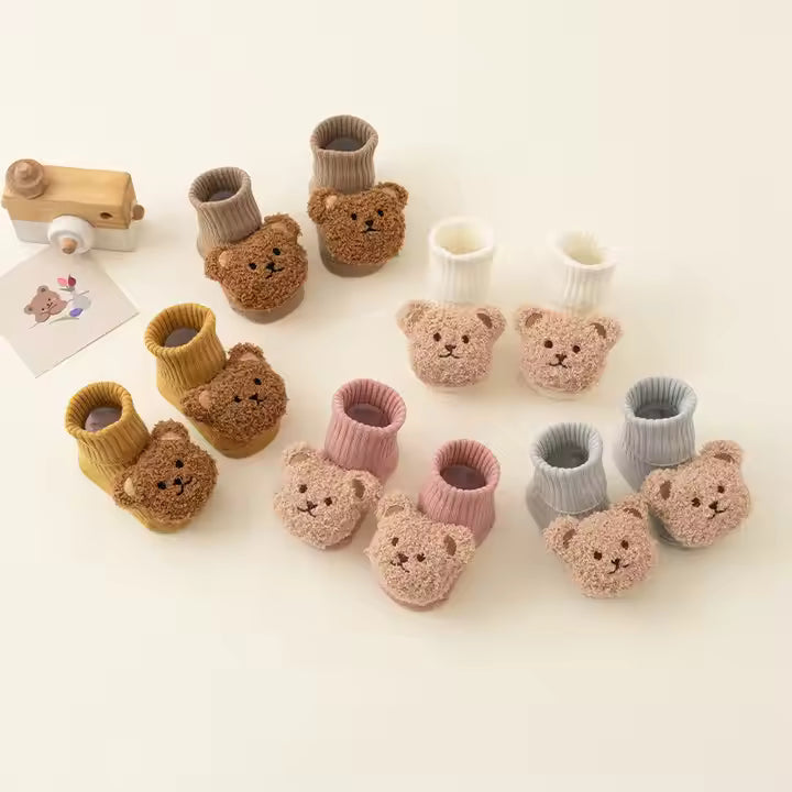 Cute Unisex Baby Socks - Cartoon Bear