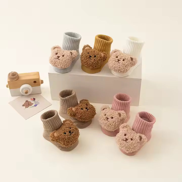 Cute Unisex Baby Socks - Cartoon Bear