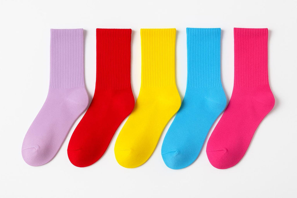 5-Pack/10-Pack Colorful Socks Gym Socks Wholesale Basic Cotton Socks Premium Combed Cotton, Comfortable Durable,Dye Crew Socks