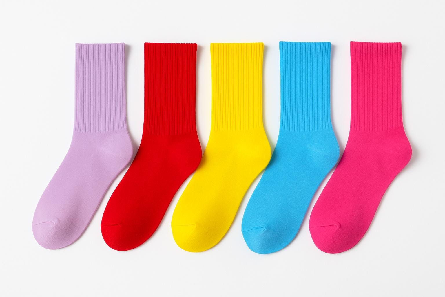 5-Pack/10-Pack Colorful Socks Gym Socks Wholesale Basic Cotton Socks Premium Combed Cotton, Comfortable Durable,Dye Crew Socks