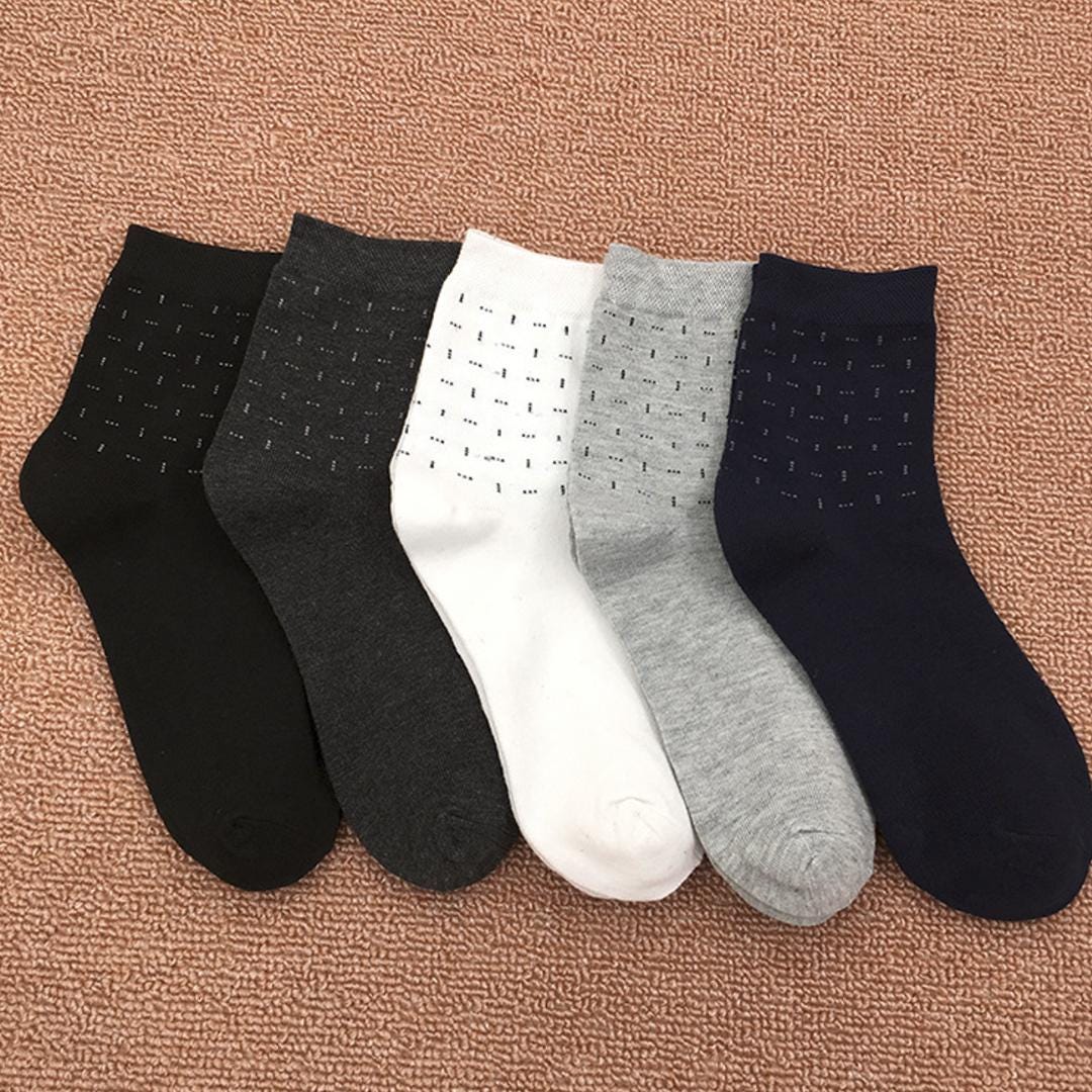 5 Pairs colorful socks, Men's Socks, Cotton Fun Colorful Striped Casual Dress Socks, Funky Designed Fancy, Cotton Socks, Gift, Father Gift