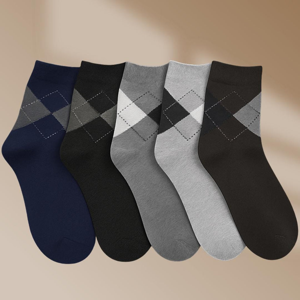 5 Pairs colorful socks, Men's Socks, Cotton Fun Colorful Striped Casual Dress Socks, Funky Designed Fancy, Cotton Socks, Gift, Father Gift