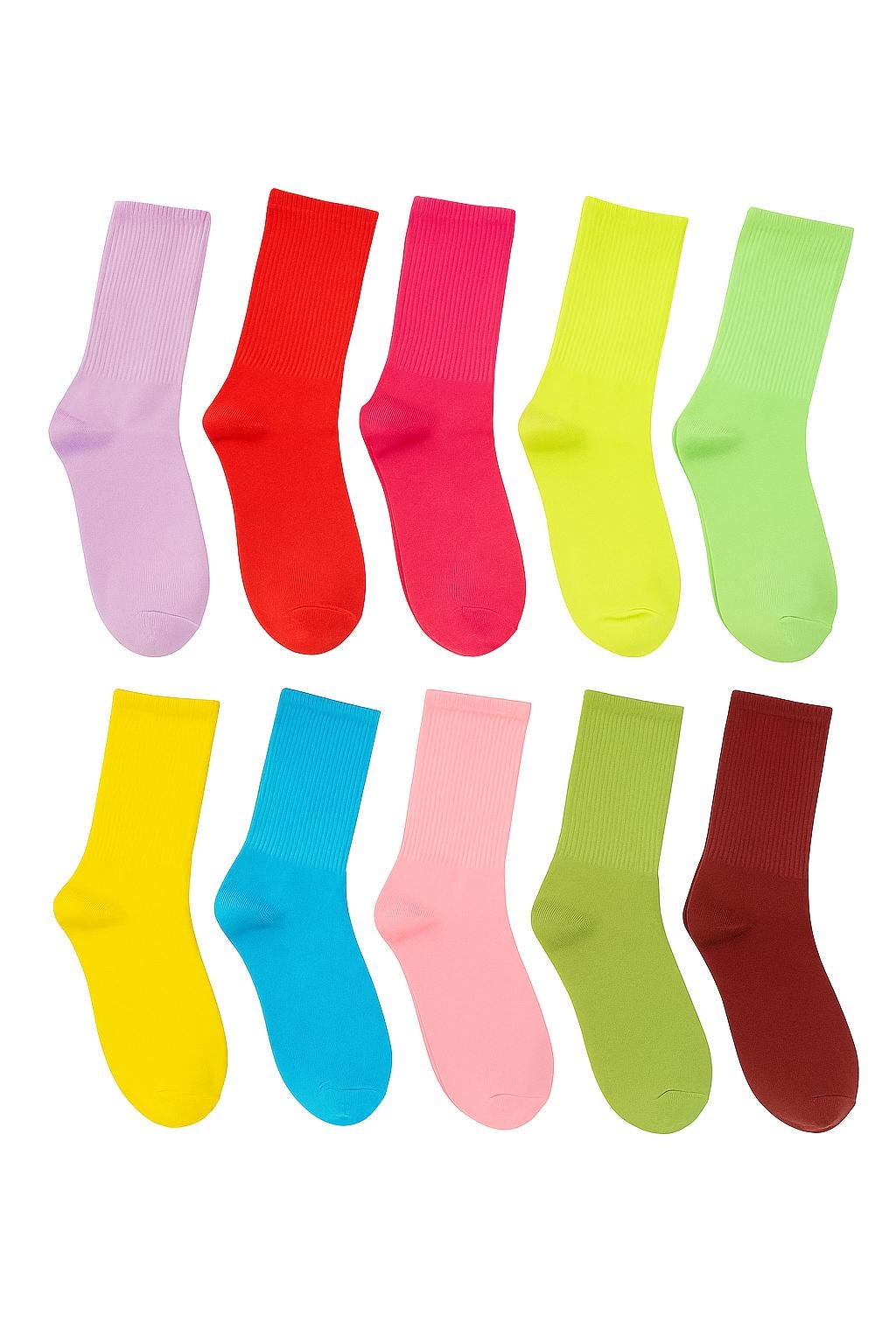 5-Pack/10-Pack Colorful Socks Gym Socks Wholesale Basic Cotton Socks Premium Combed Cotton, Comfortable Durable,Dye Crew Socks